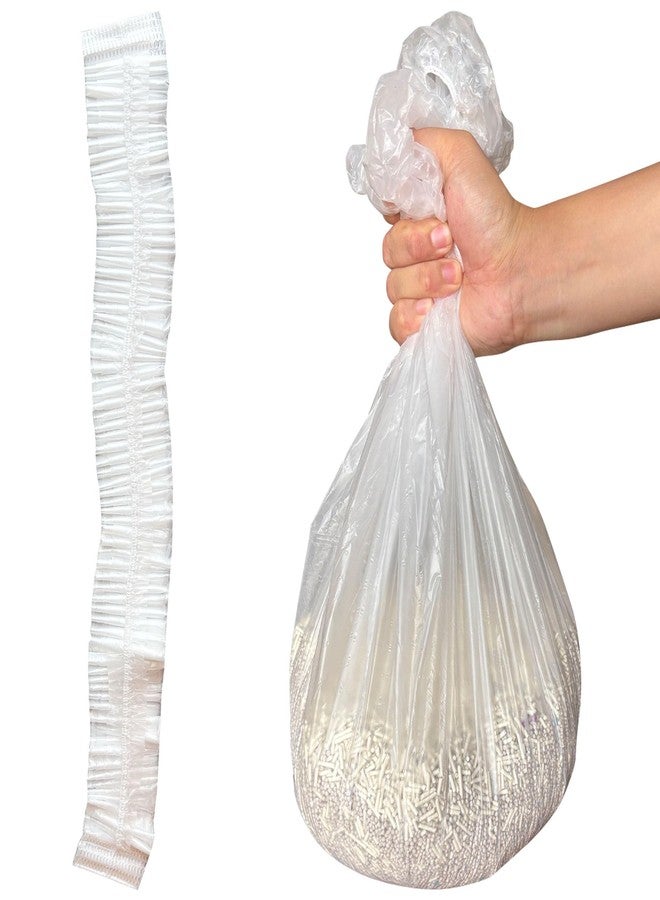 AFJWUZ 50 PCS Elastic Band Trash Bags Compatible with Popur X5 Litter Box, Litter Box Liners for Popur X5 Self-Cleaning Cat Litter Box (White) - Image 1